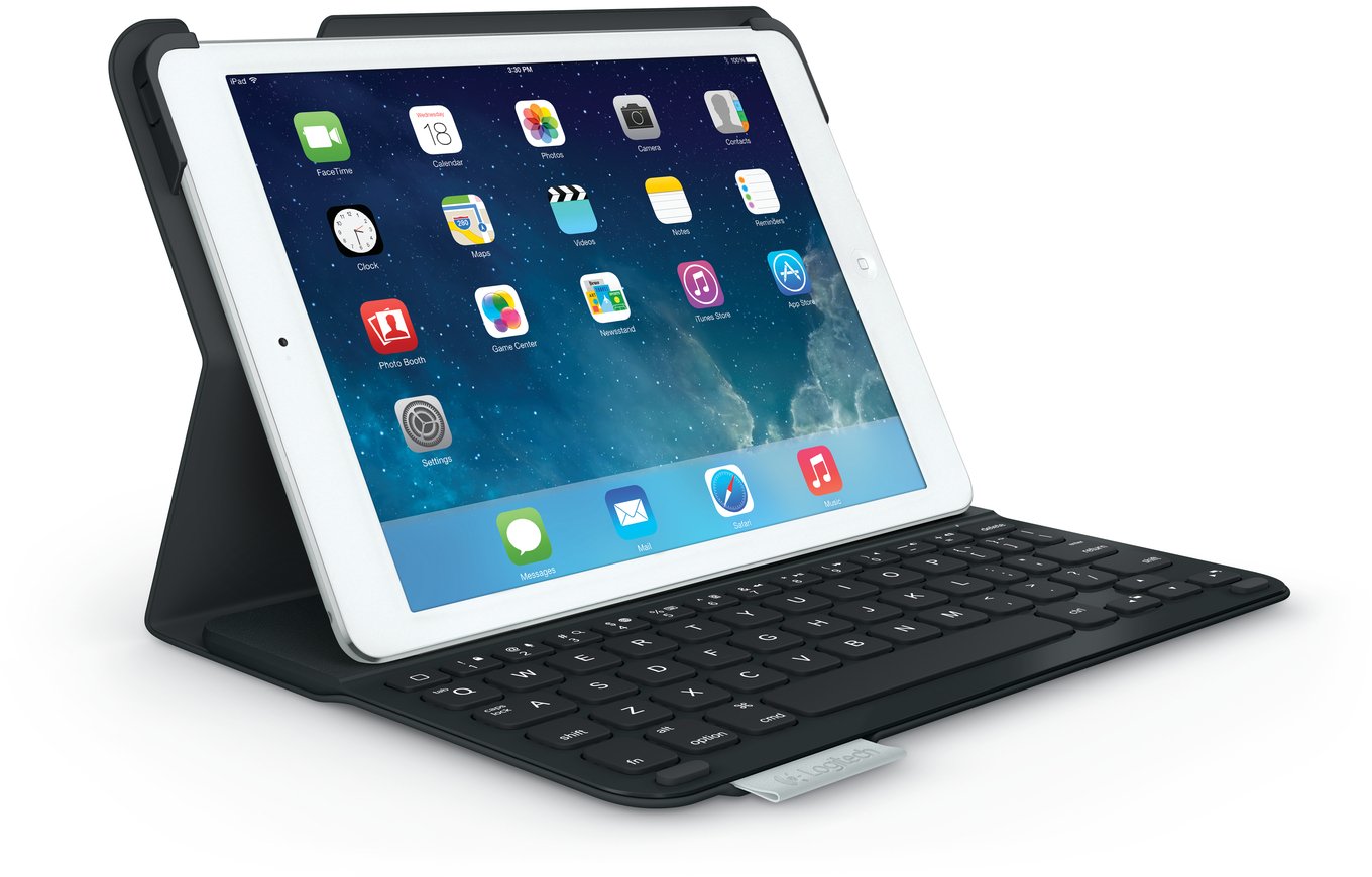 Logitech Ultrathin Keyboard Folio fÃ¼r iPad Air (QWERTZ-Tastatur) Carbon Black